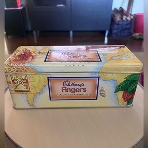 Vintage Cadbury's Milk Chocolate Fingers collectible tin
